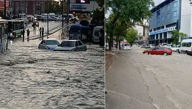 Ankara'da Sel Felaketi: Arabalar Sürükleniyor, Vatandaşlar Panik İçinde!