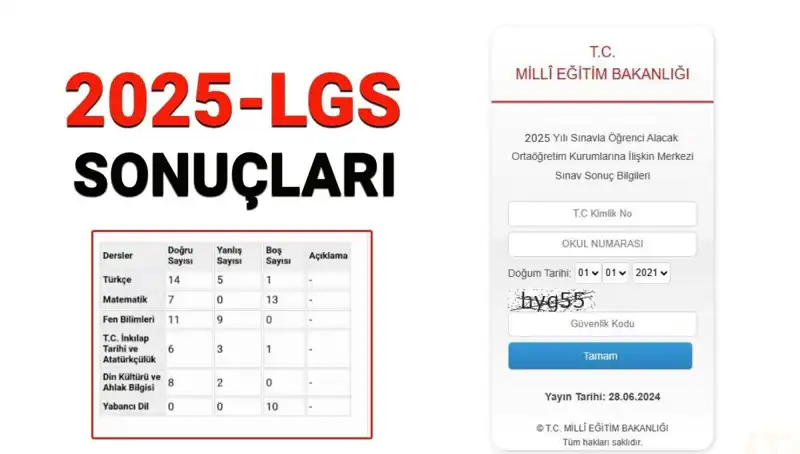 2025 LGS Sınav Sonuçları Açıklandı! Sorgulama Nasıl Yapılır?