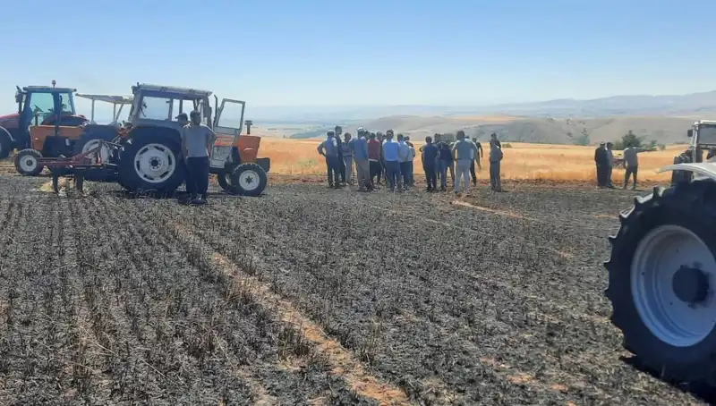 Yozgat’ta Ufacık Kıvılcımla Başlayan Yangın, 100 Dönüm Arazinin Kül Olmasına Neden Oldu
