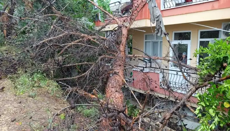 Dört Gözle Beklenen Yağmur, Binasını Deviren Fırtınaya Dönüştü
